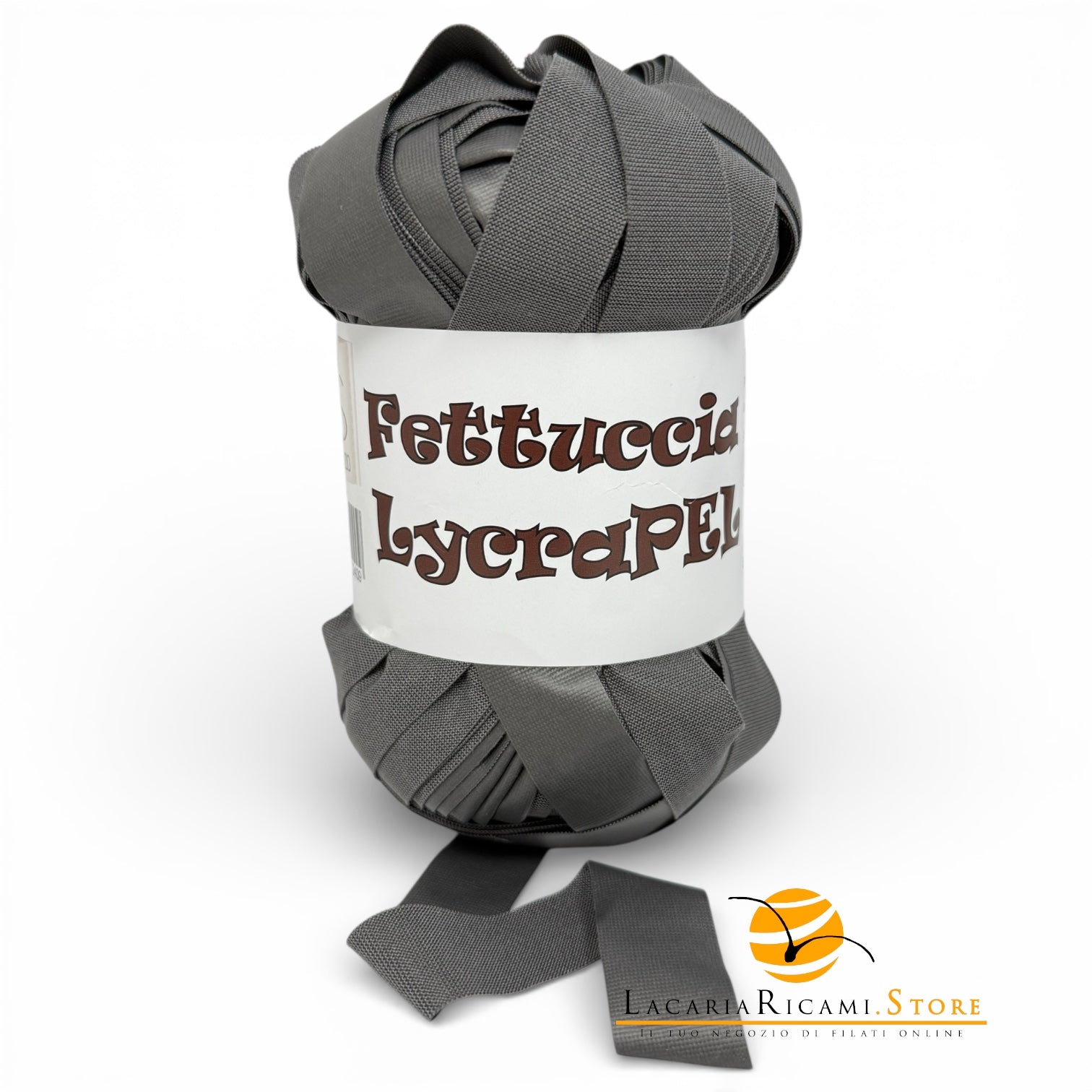 Fettuccia LycraPEL (Eco Pelle) - MAS Srl - 04 - GRIGIO SCURO - LacariaRicami.Store
