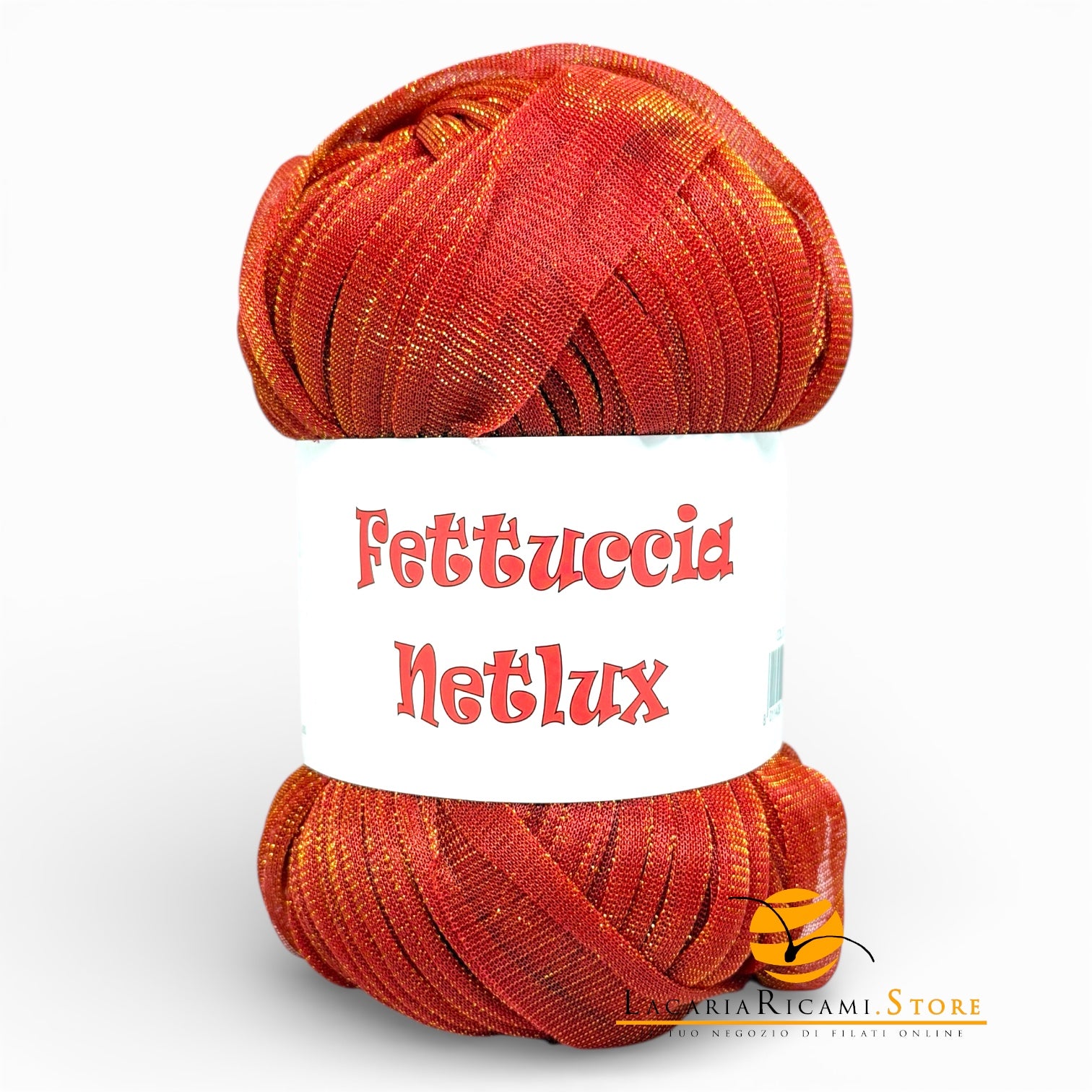 Fettuccia NETLUX - MAS Srl - Colore: 70 - ROSSO ORO LUX - by LacariaRicami.Store