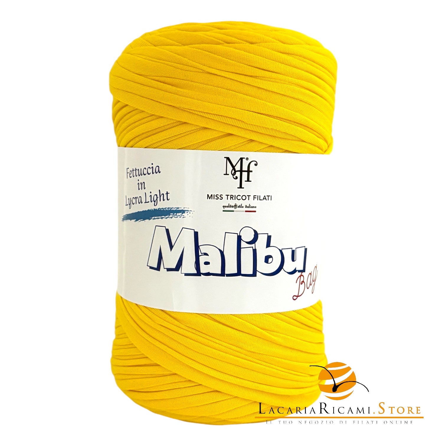 FETTUCCIA Lycra Malibu Bag - Miss Tricot Filati - Colore: 32 - GIALLO - by LacariaRicami.Store