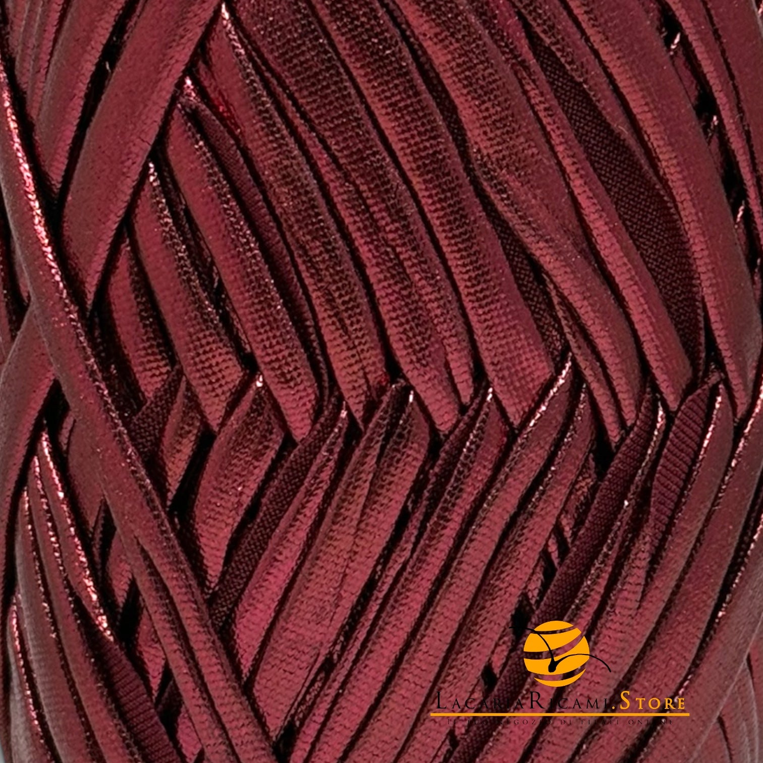 Fettuccia METAL LYCRA - MAS Srl - Colore: 19 - BORDEAUX - by LacariaRicami.Store