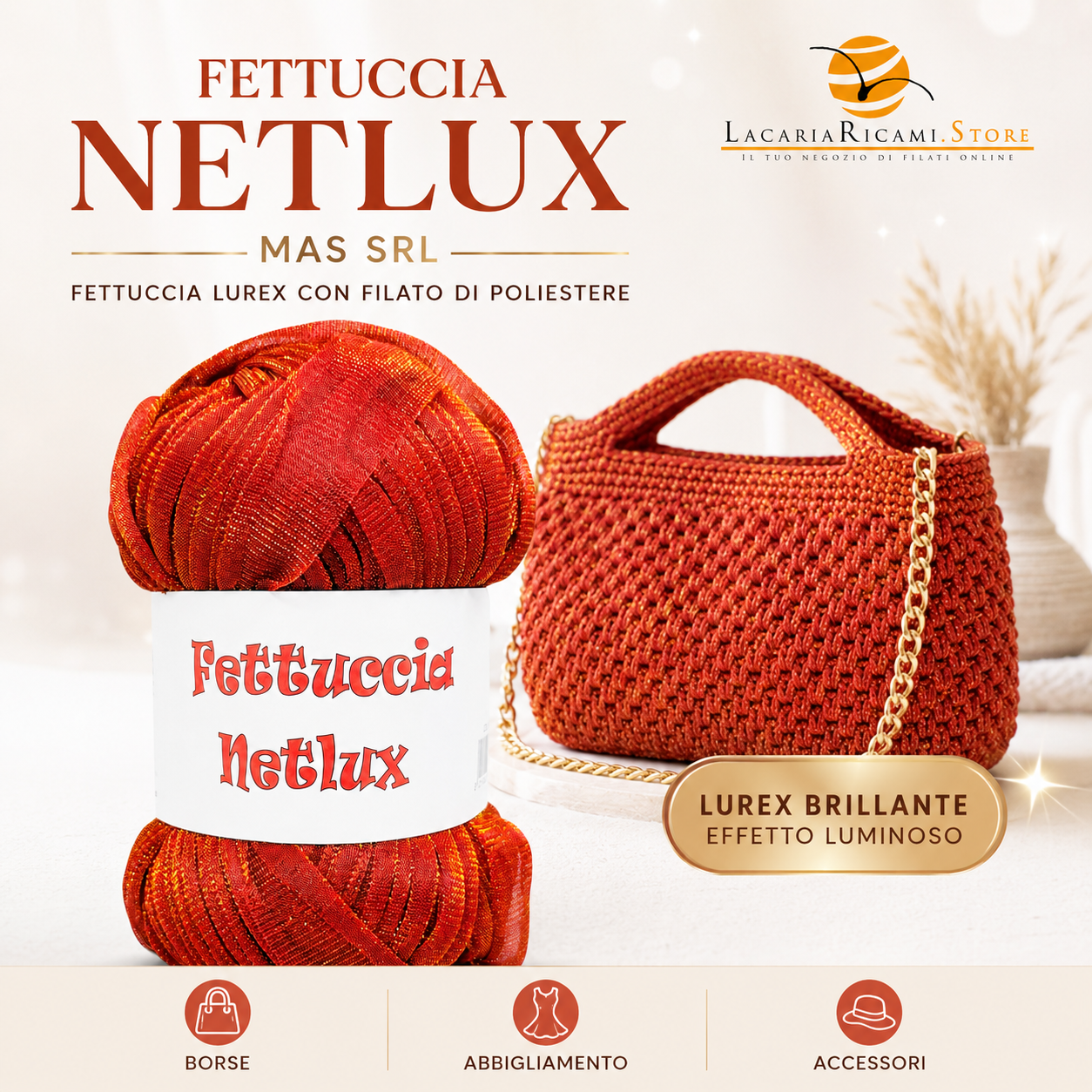 Fettuccia NETLUX - MAS Srl - Colore: - by LacariaRicami.Store