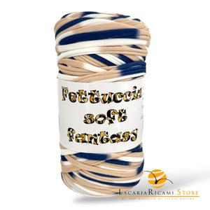 FETTUCCIA Soft Lycra - MAS Srl - 800 - SFUMATO BLU/BEIGE - LacariaRicami.Store