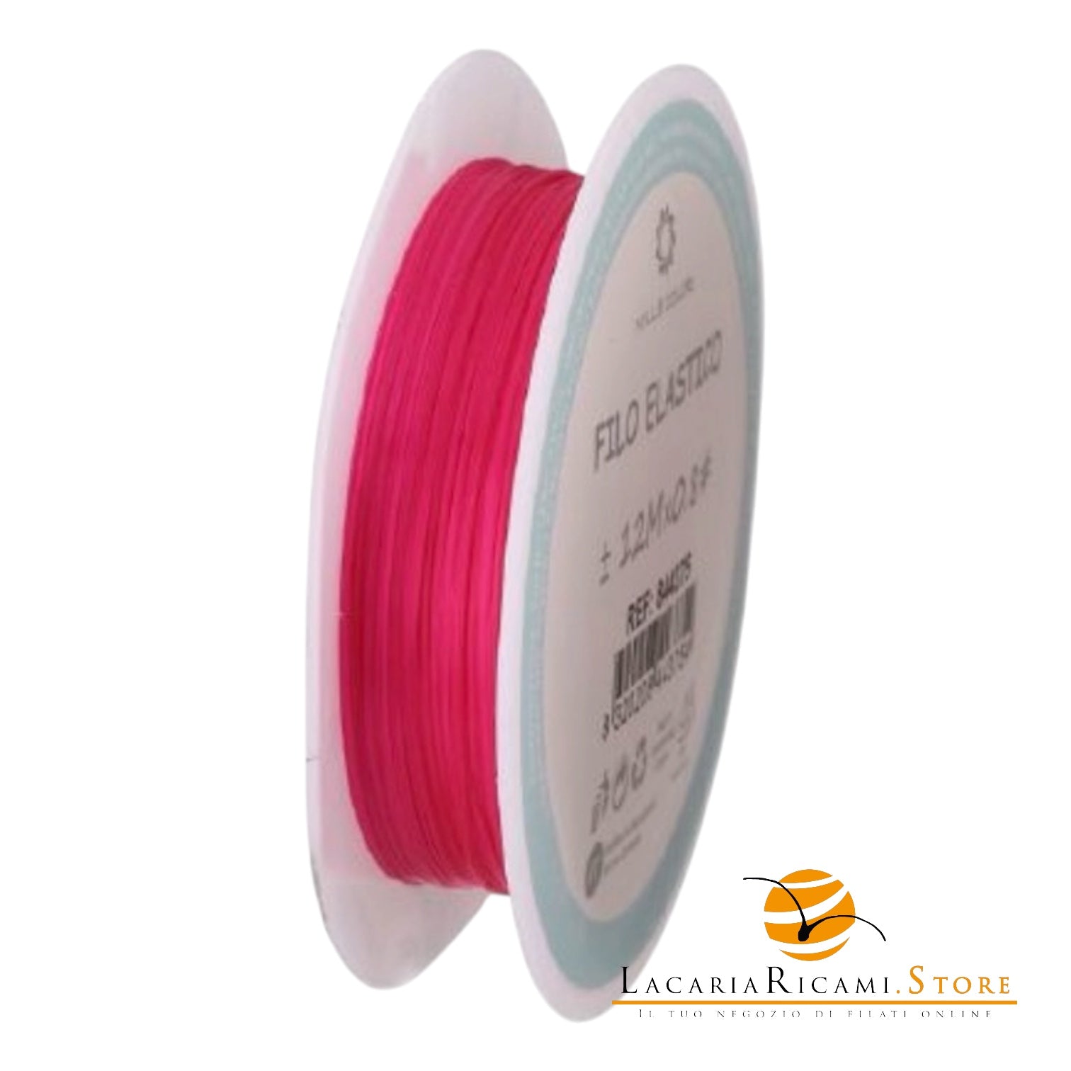 Filo Elastico Colorato per Bigiotteria - Colore: 0.8MM | (12M) - FUCSIA - by LacariaRicami.Store
