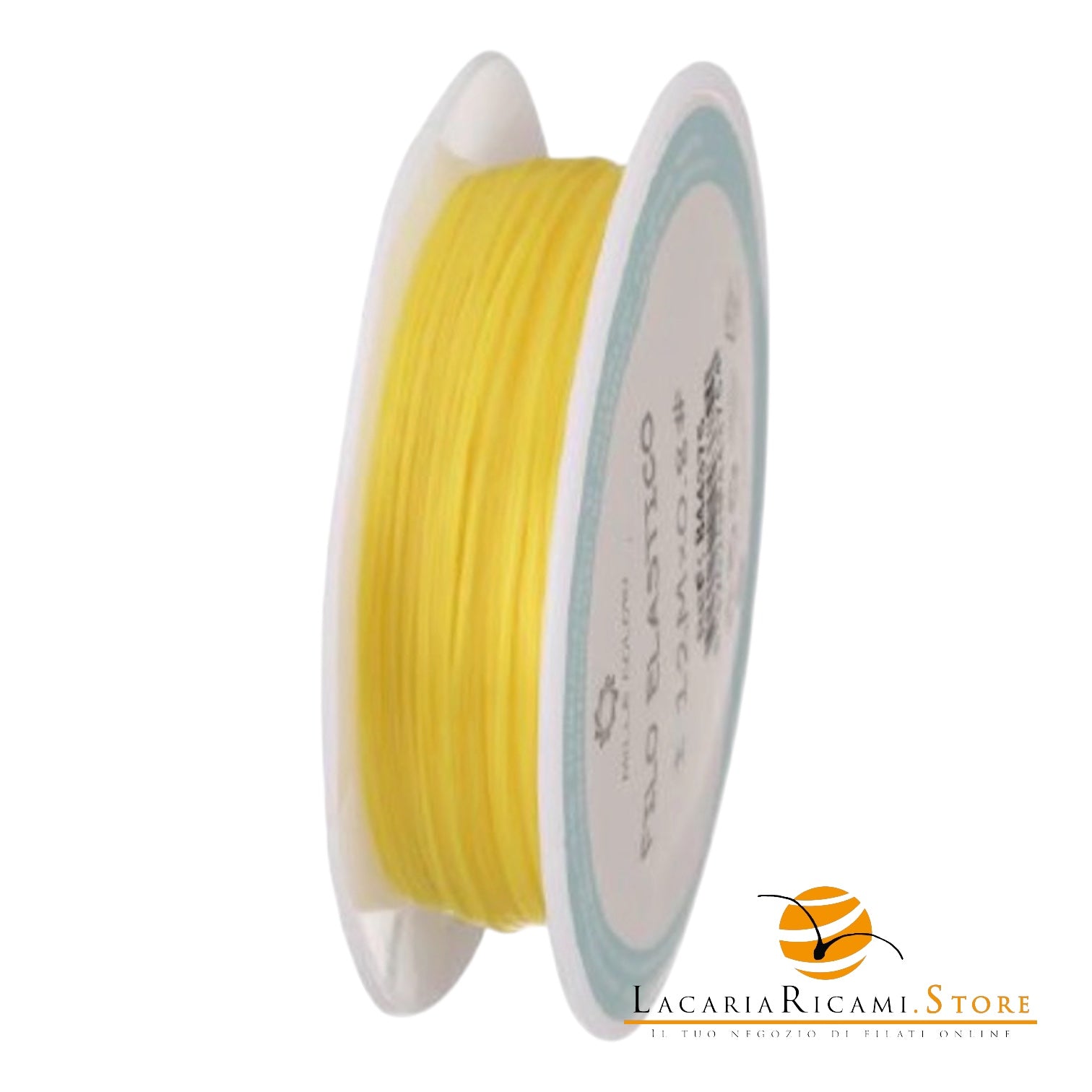 Filo Elastico Colorato per Bigiotteria - Colore: 0.8MM | (12M) - GIALLO - by LacariaRicami.Store