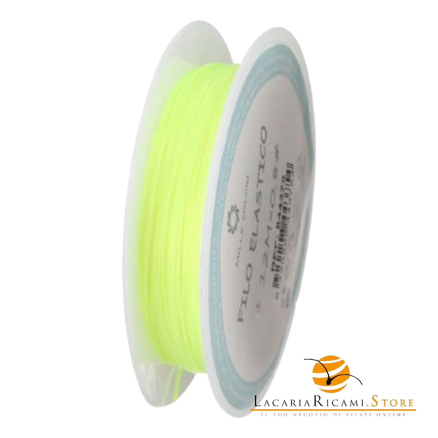Filo Elastico Colorato per Bigiotteria - Colore: 0.8MM | (12M) - GIALLO FLUO - by LacariaRicami.Store