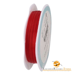Filo Elastico Colorato per Bigiotteria - Colore: 0.8MM | (12M) - ROSSO - by LacariaRicami.Store