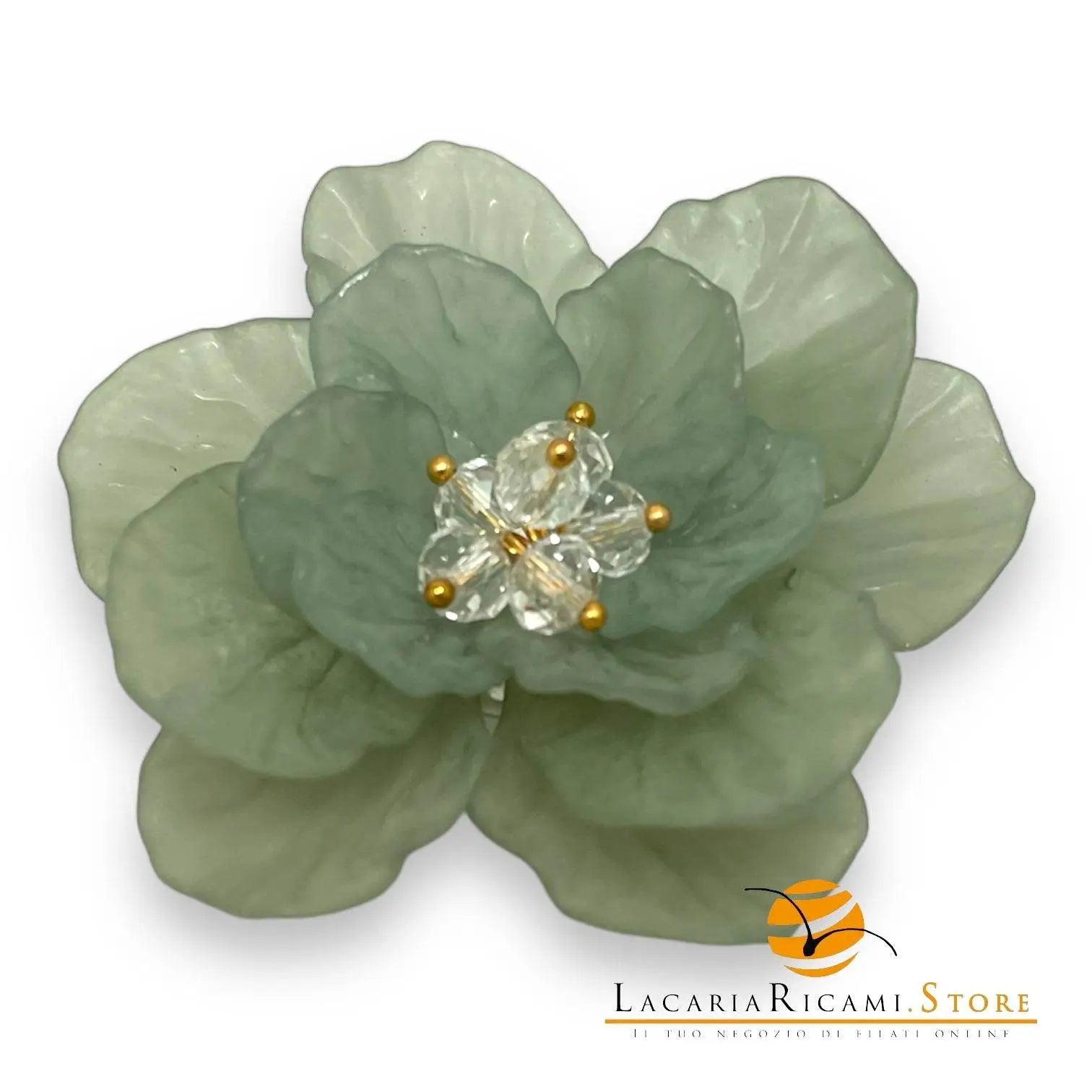 FIORE in Resina da Cucire con Perline - SandraB - - LacariaRicami.Store