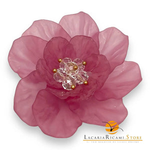 FIORE in Resina da Cucire con Perline - SandraB - - LacariaRicami.Store