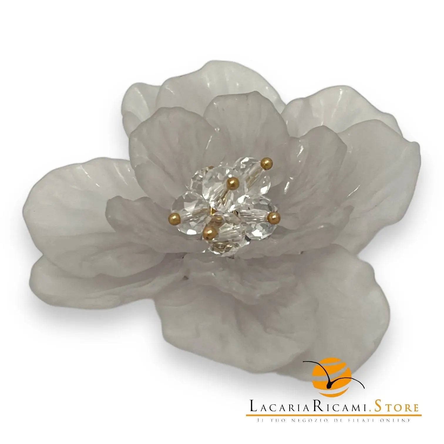 FIORE in Resina da Cucire con Perline - SandraB - - LacariaRicami.Store