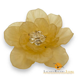 FIORE in Resina da Cucire con Perline - SandraB - - LacariaRicami.Store