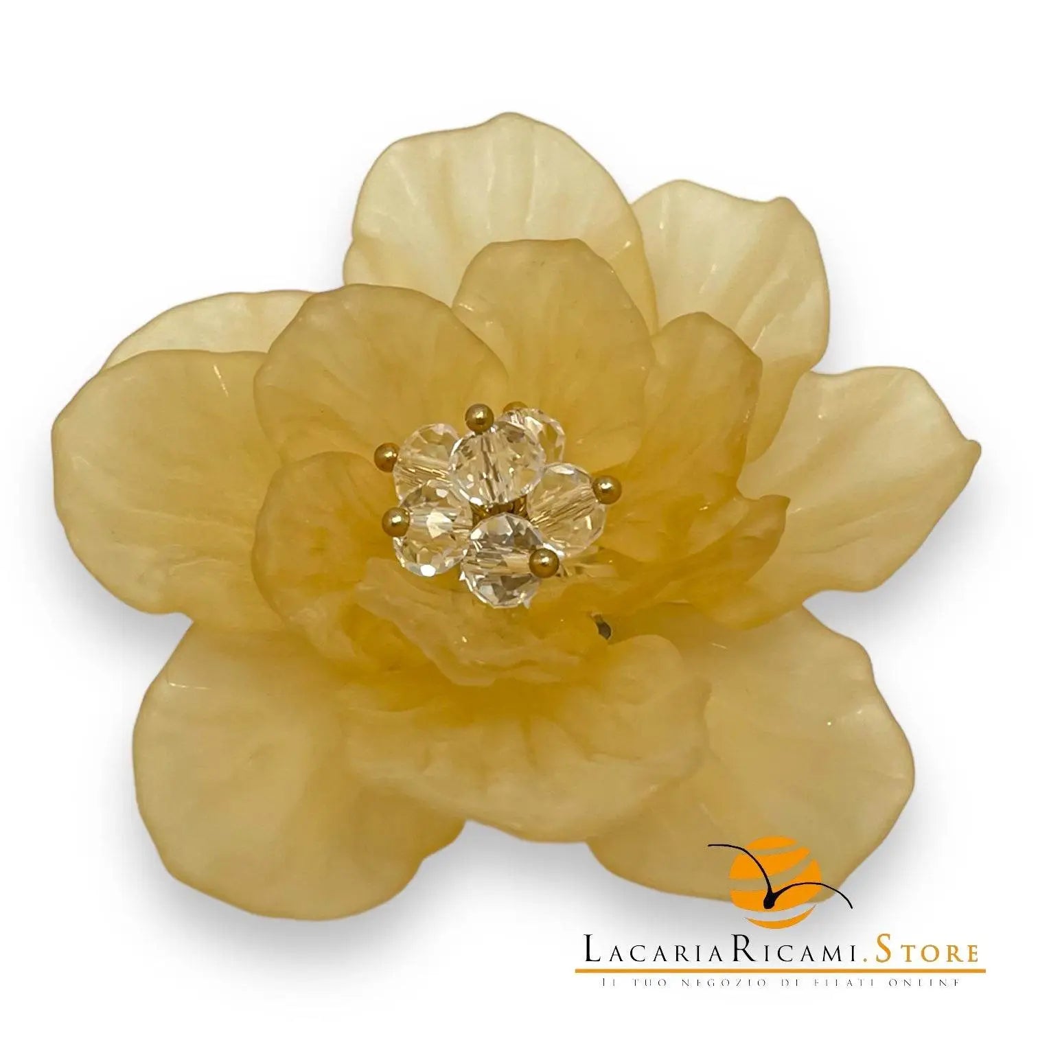 FIORE in Resina da Cucire con Perline - SandraB - - LacariaRicami.Store