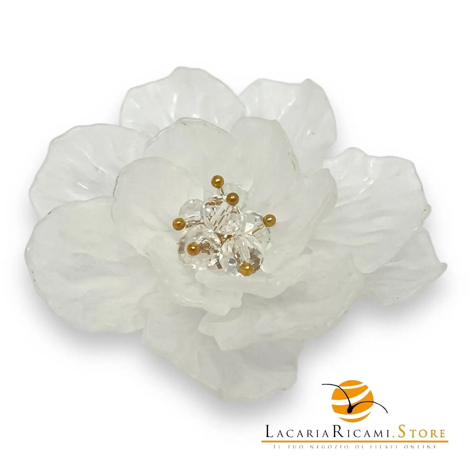 FIORE in Resina da Cucire con Perline - SandraB - - LacariaRicami.Store
