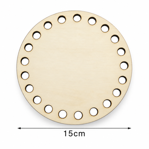 FONDO di LEGNO - MAS Srl - Colore: TONDO = 15 Cm - by LacariaRicami.Store