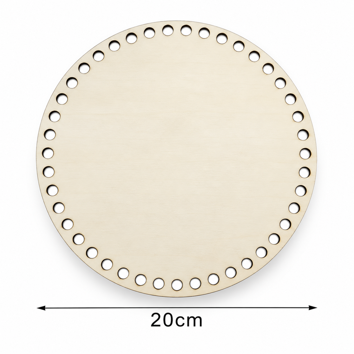 FONDO di LEGNO - MAS Srl - Colore: TONDO = 20 Cm - by LacariaRicami.Store
