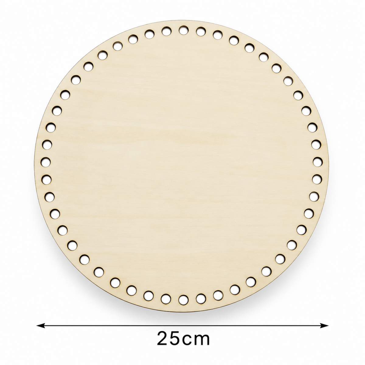 FONDO di LEGNO - MAS Srl - Colore: TONDO = 25 Cm - by LacariaRicami.Store