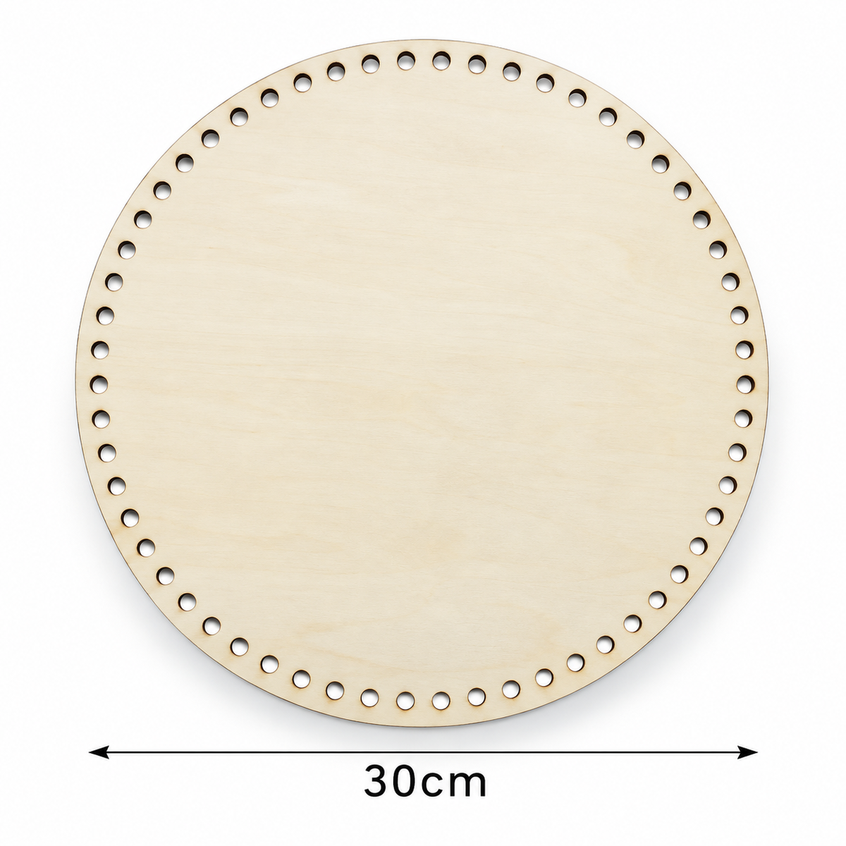FONDO di LEGNO - MAS Srl - Colore: TONDO = 30 Cm - by LacariaRicami.Store