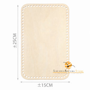 FONDO di LEGNO - MAS Srl - Colore: RETTANGOLARE = 25X15 Cm - by LacariaRicami.Store