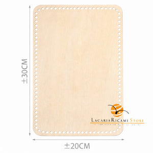 FONDO di LEGNO - MAS Srl - Colore: RETTANGOLARE = 30X20 Cm - by LacariaRicami.Store