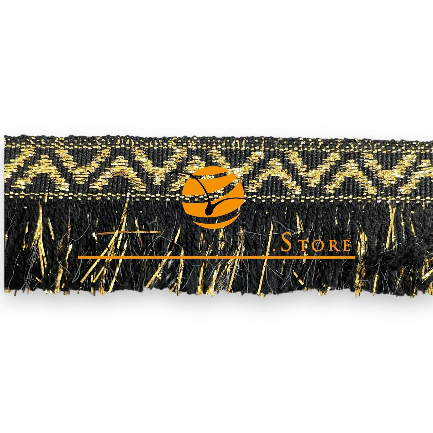 FRANGIA Etnica con Lurex - 3,5cmx100cm - - LacariaRicami.Store