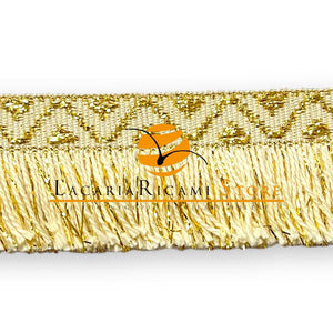 FRANGIA Etnica con Lurex - 3,5cmx100cm - - LacariaRicami.Store