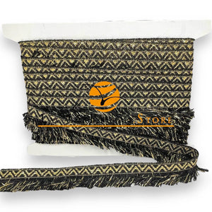 FRANGIA Etnica con Lurex - 3,5cmx100cm - - LacariaRicami.Store