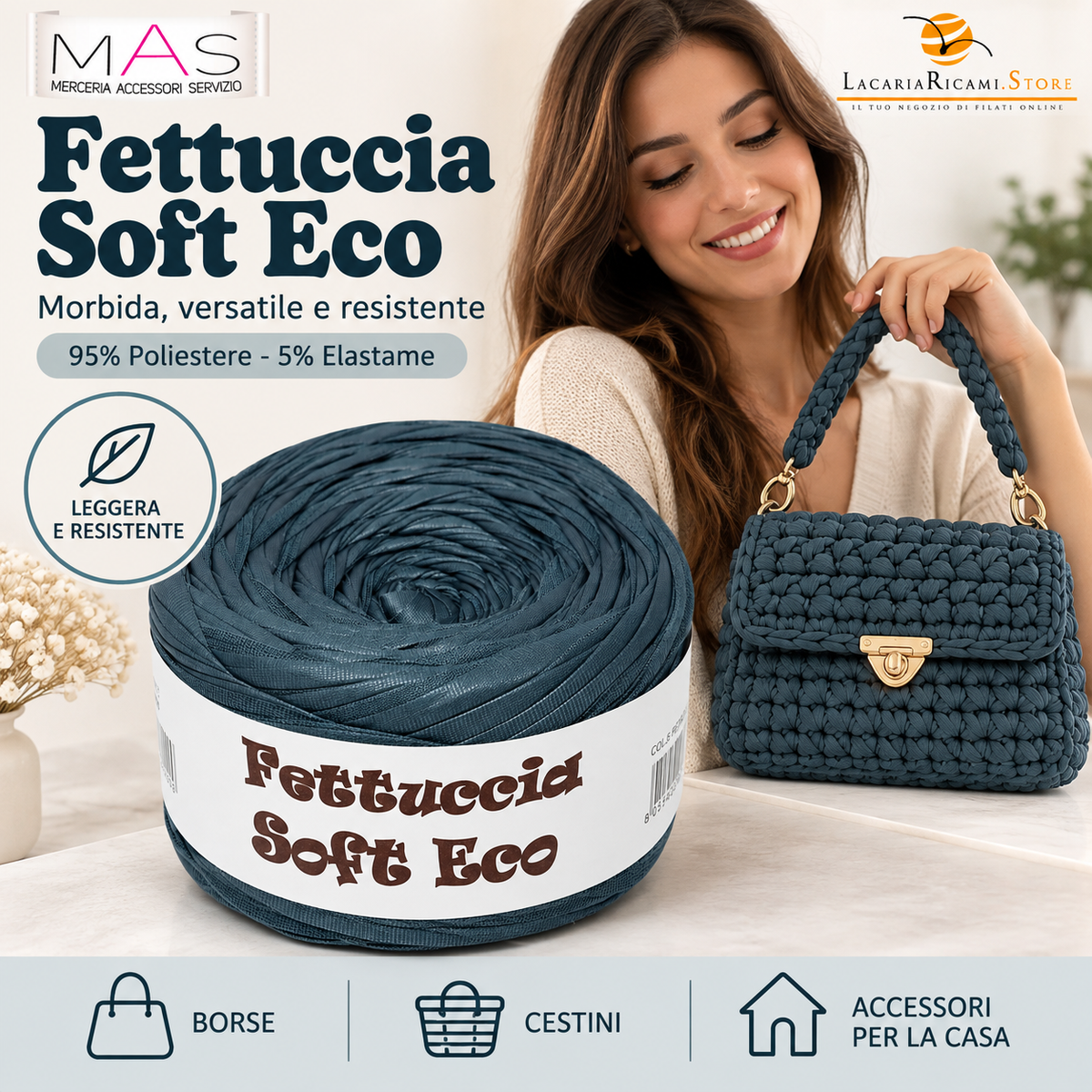 Fettuccia Soft Eco - MAS Srl - Colore: - by LacariaRicami.Store