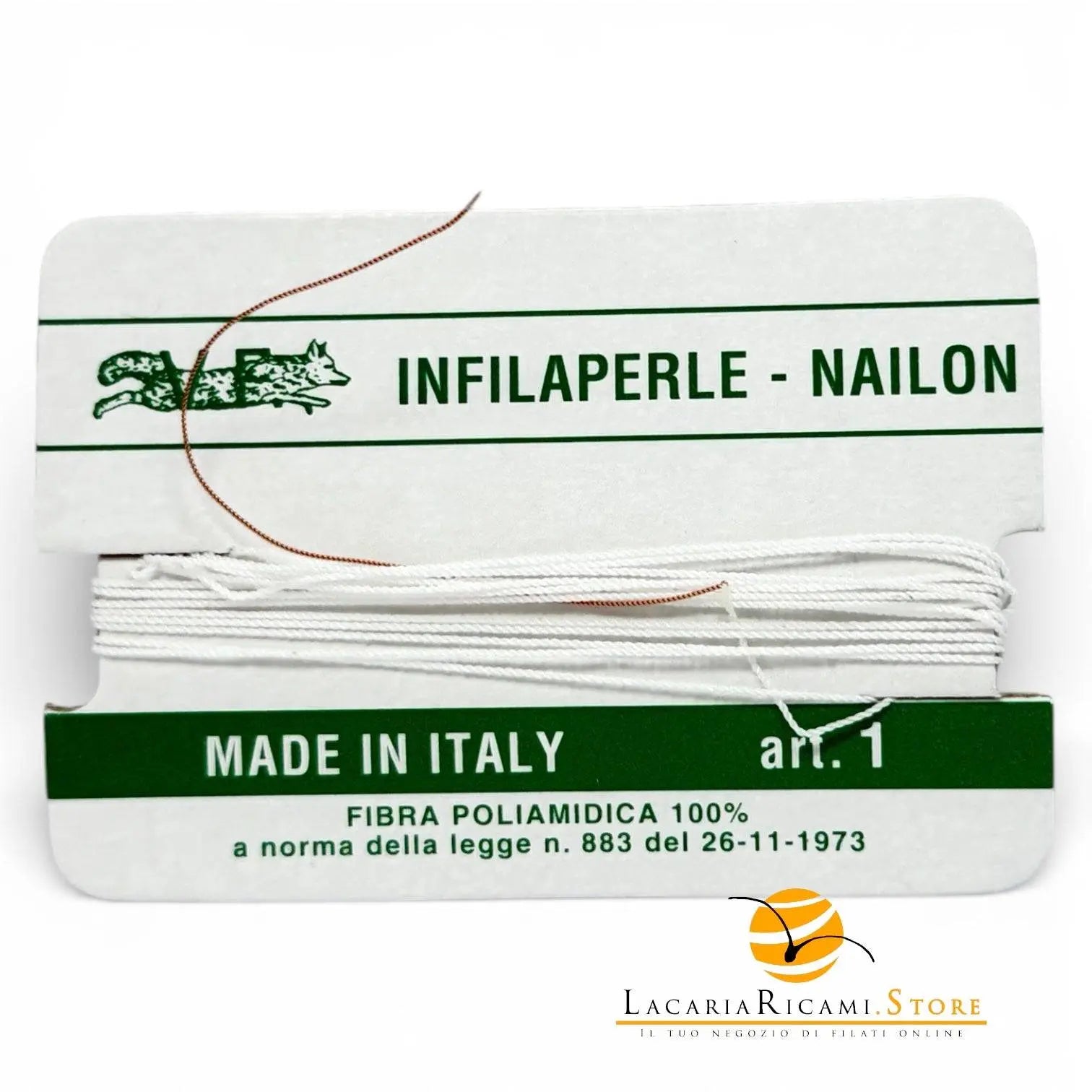 Filo Infilaperle con Ago - ART.1 = 0.3 mm - LacariaRicami.Store