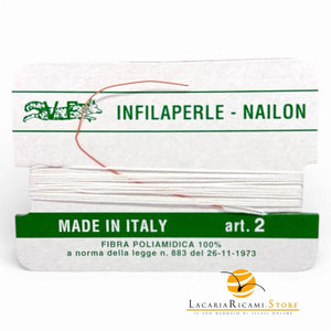 Filo Infilaperle con Ago - ART.2 = 0.4 mm - LacariaRicami.Store