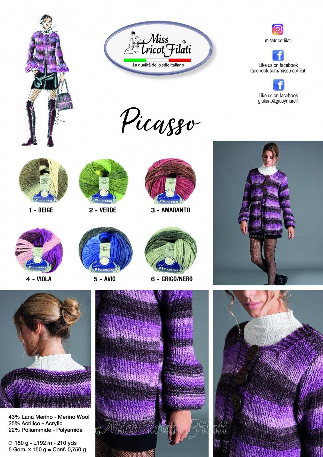 LANA PICASSO - Miss Tricot Filati - - LacariaRicami.Store