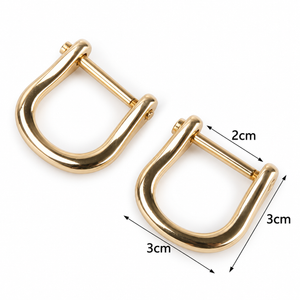 Ganci a D Per Manici Borse - MAF Accessories - Colore: 14827-00 - 30x30mm - ORO - by LacariaRicami.Store