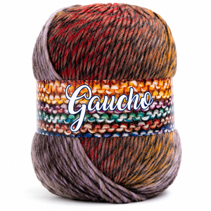 Lana GAUCHO - Bertagna Filati - Colore: 323 - ROSSO VIOLA GIALLO MIX - by LacariaRicami.Store