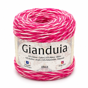 LANA/COTONE Gianduia - Silke - Colore: 15 - FUCSIA MIX - by LacariaRicami.Store