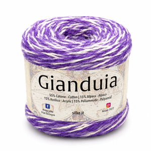 LANA/COTONE Gianduia - Silke - Colore: 17 - VIOLA MIX - by LacariaRicami.Store