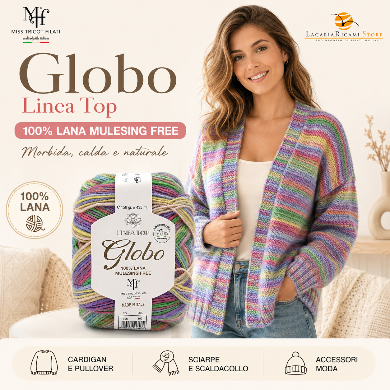 Lana GLOBO – Miss Tricot Filati - Colore: - by LacariaRicami.Store