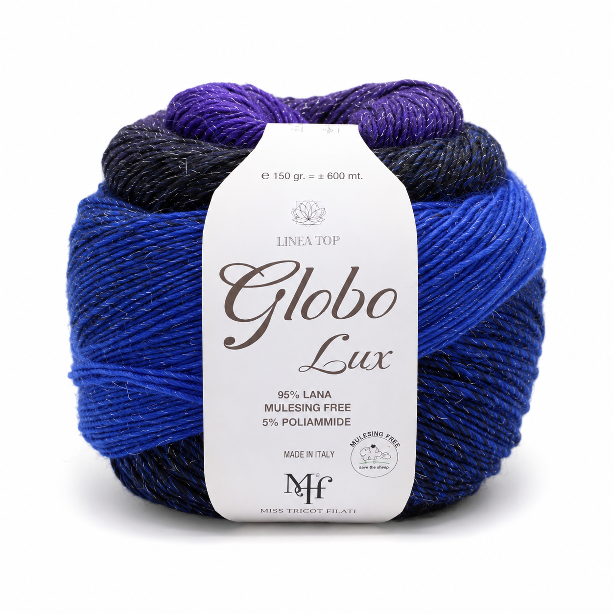 Lana GLOBO LUX – Miss Tricot Filati - Colore: 004 - BLUE NIGHT - by LacariaRicami.Store