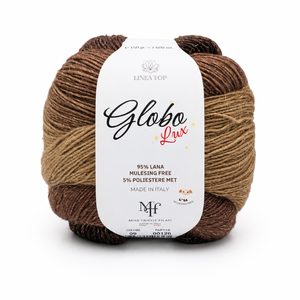 Lana GLOBO LUX – Miss Tricot Filati - Colore: 009 - MARRONE - by LacariaRicami.Store