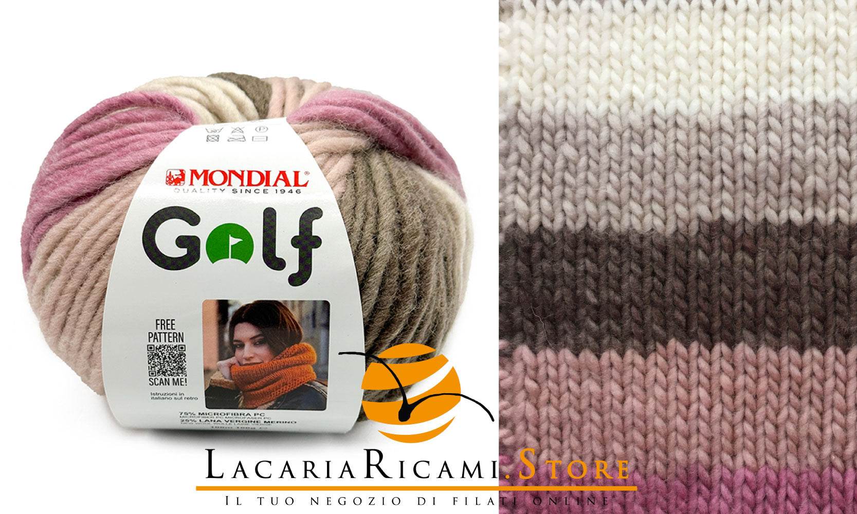LANA Golf Stampe - MONDIAL - - LacariaRicami.Store