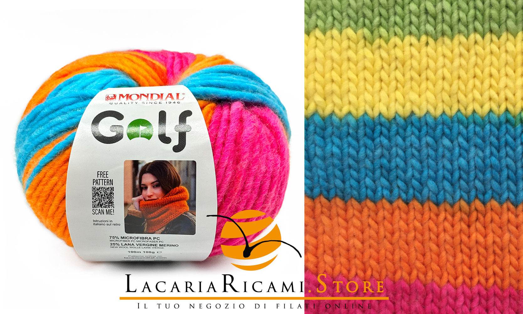 LANA Golf Stampe - MONDIAL - - LacariaRicami.Store