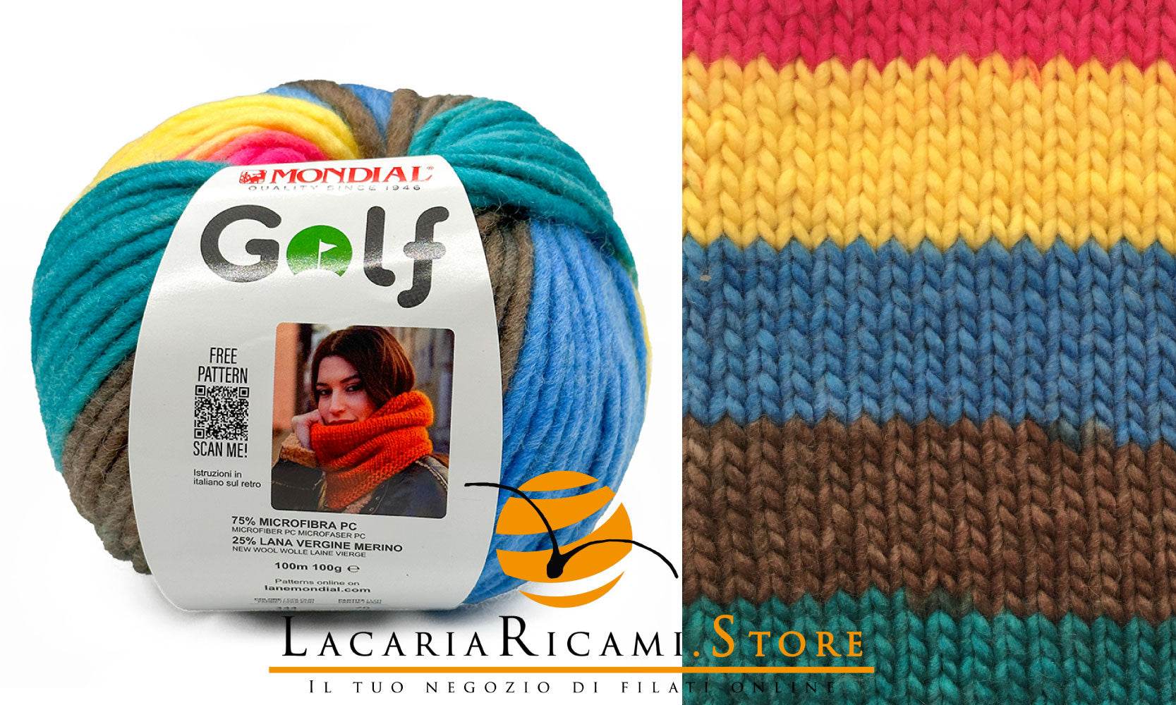 LANA Golf Stampe - MONDIAL - - LacariaRicami.Store