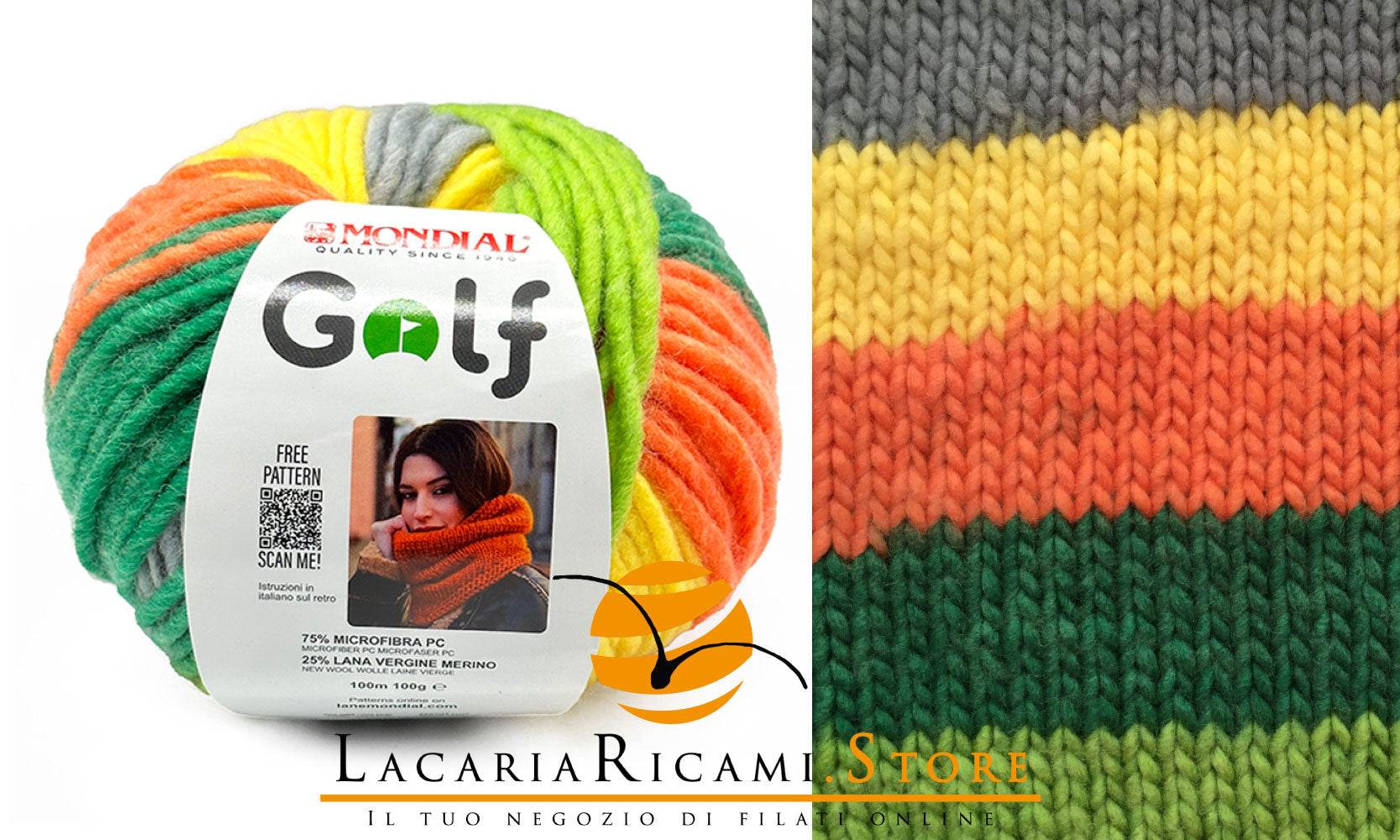 LANA Golf Stampe - MONDIAL - - LacariaRicami.Store