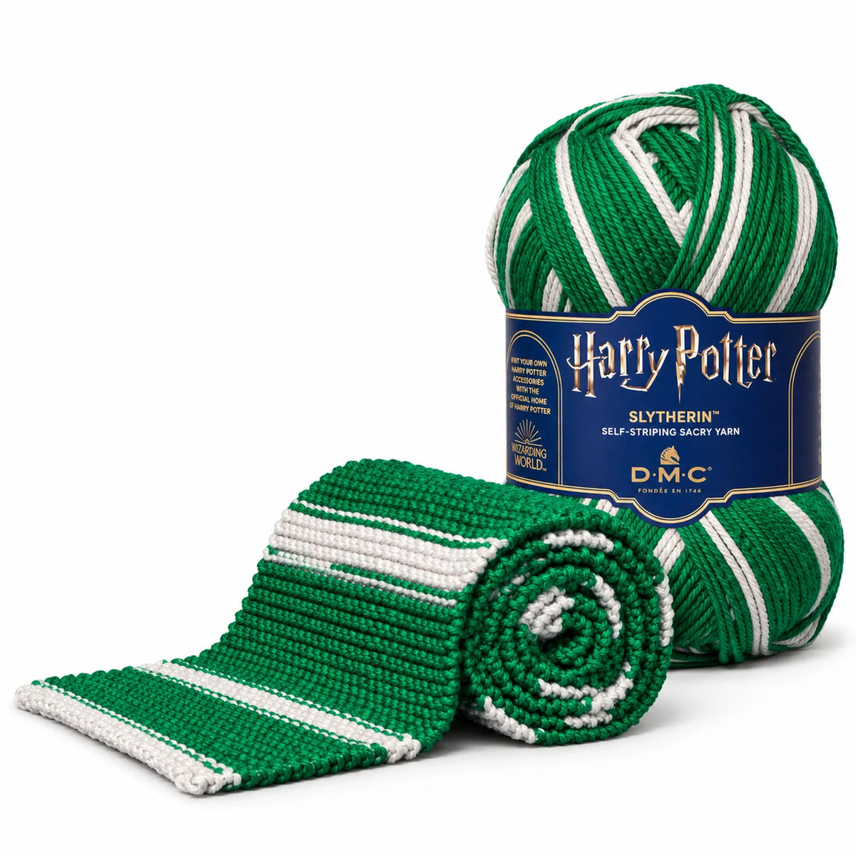 DMC Harry Potter - Sciarpe di Hogwarts - DMC - Colore: 304 - SLYTHERIN (VERDE PANNA) - by LacariaRicami.Store