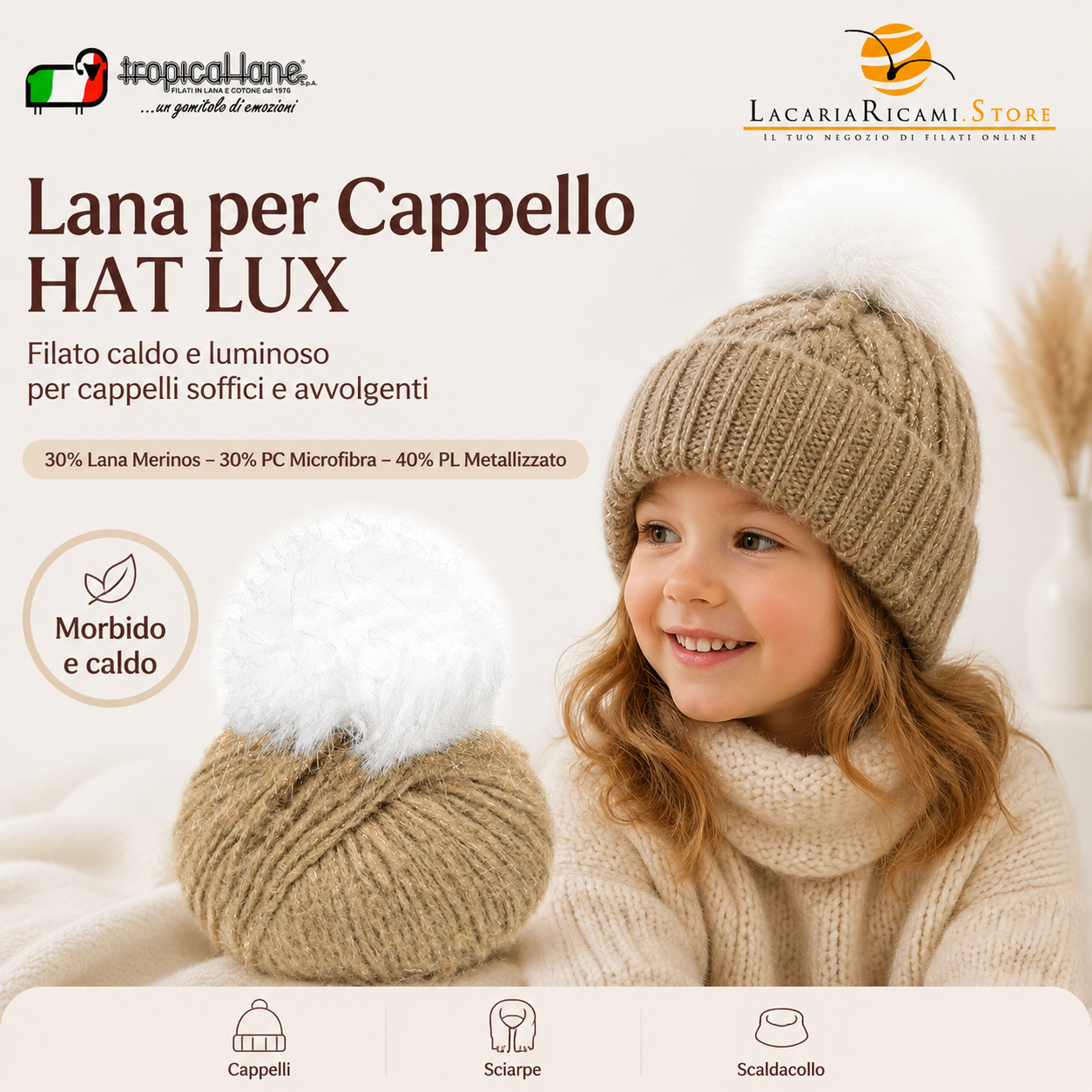 Lana per Cappello HAT LUX - Tropical Lane - Colore: - by LacariaRicami.Store