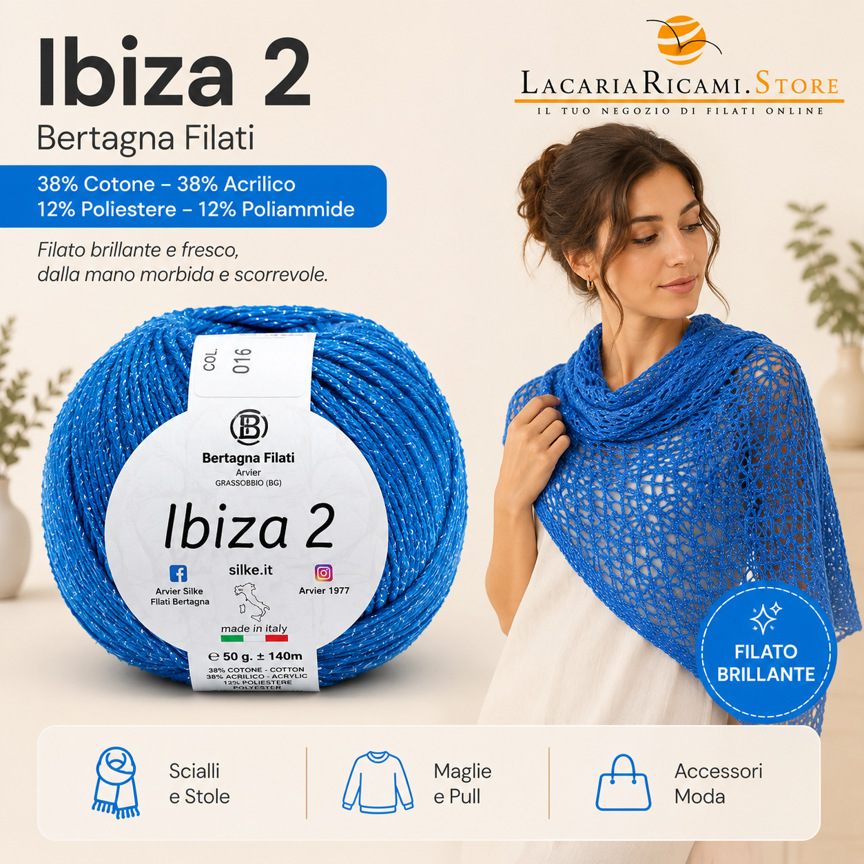 Cotone IBIZA 2 - Bertagna Filati - Colore: - by LacariaRicami.Store
