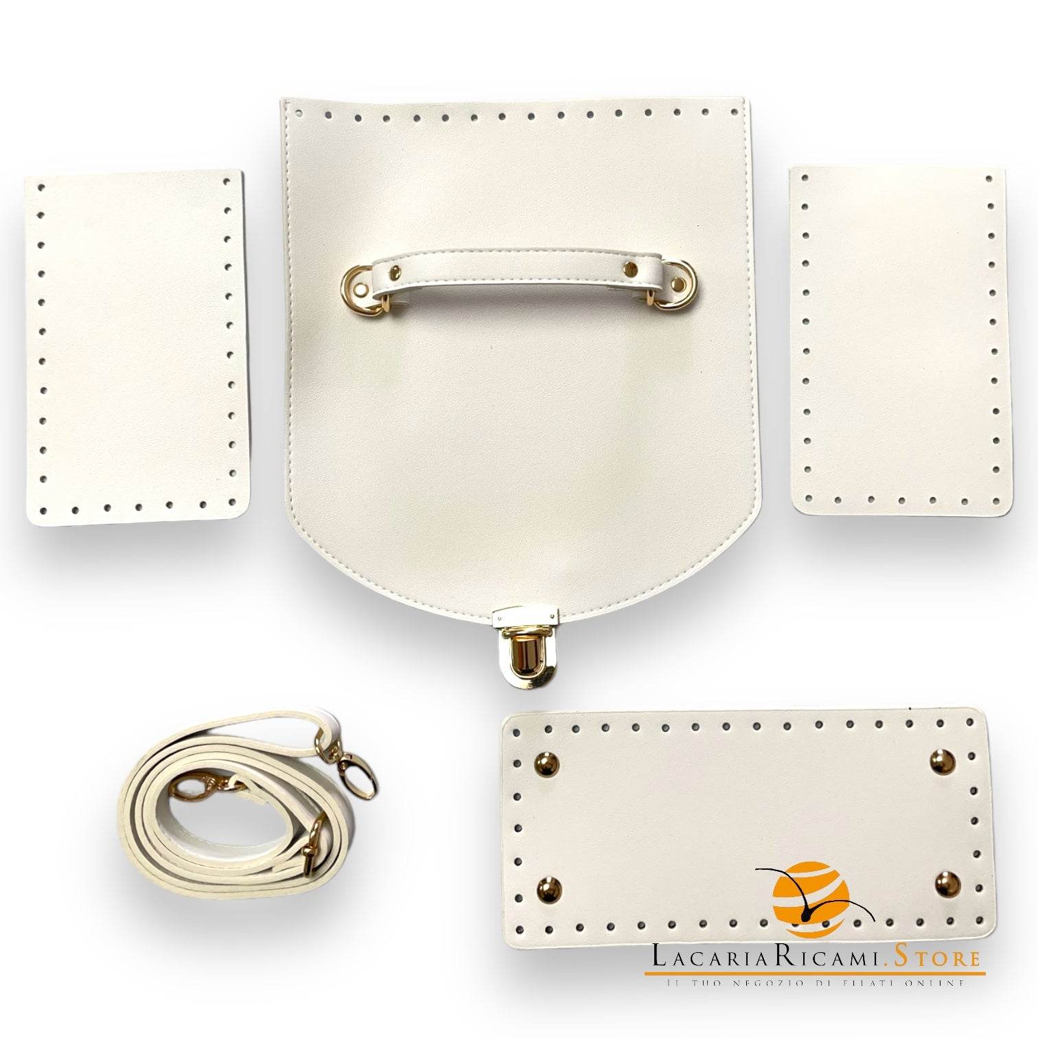 SET BORSA Con Patta, Tracolla, Fondo e Laterali - MAS Srl - - LacariaRicami.Store