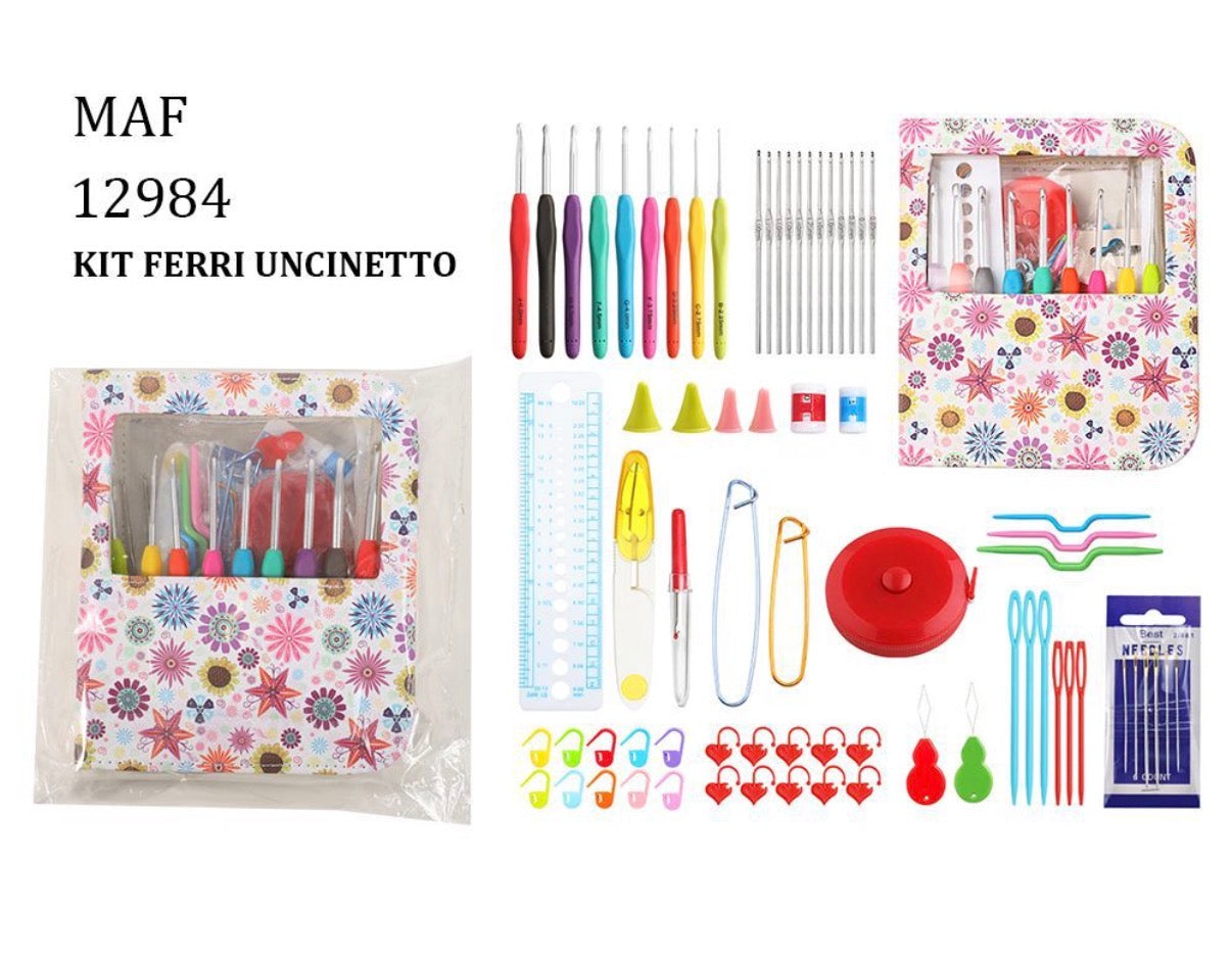 Kit Completo per Uncinetto con Custodia - MAF Accessories - Colore: 12984 - by LacariaRicami.Store