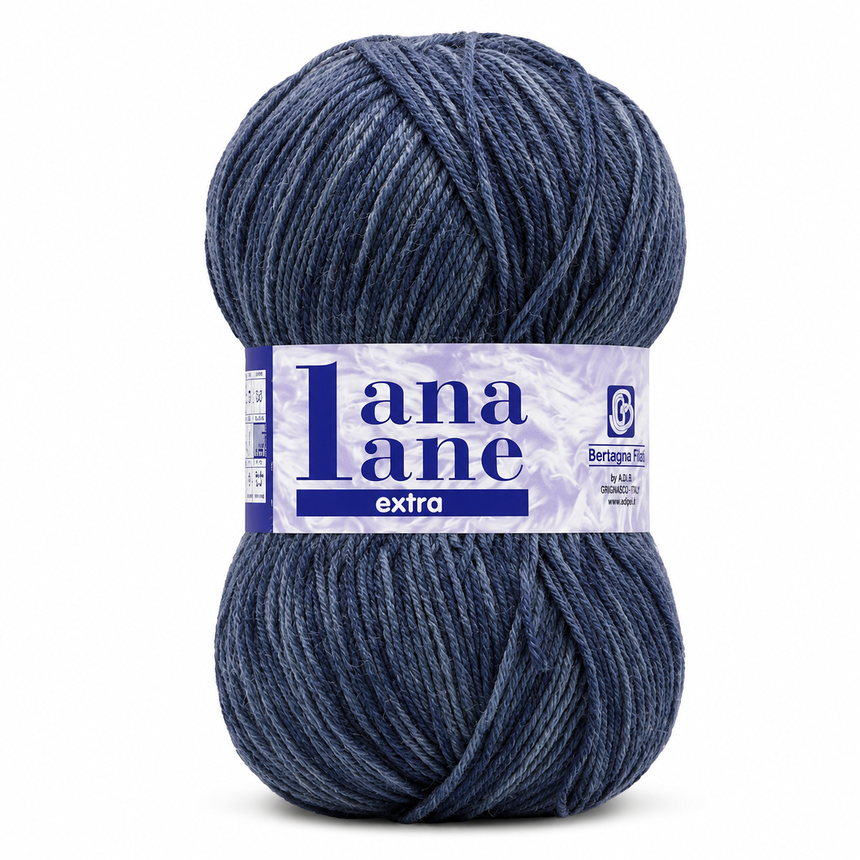 Lana Lane Extra Stampato StoneWash - Bertagna Filati - Colore: 115 - BLU MELANGE - by LacariaRicami.Store