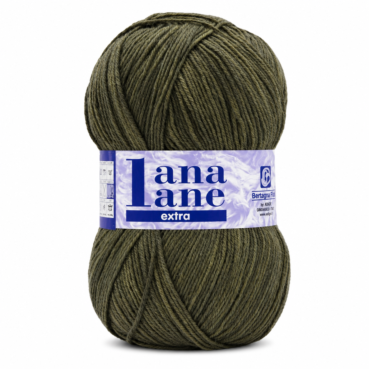 Lana Lane Extra Stampato StoneWash - Bertagna Filati - Colore: 116 - VERDE MUSCHIO MELANGE - by LacariaRicami.Store