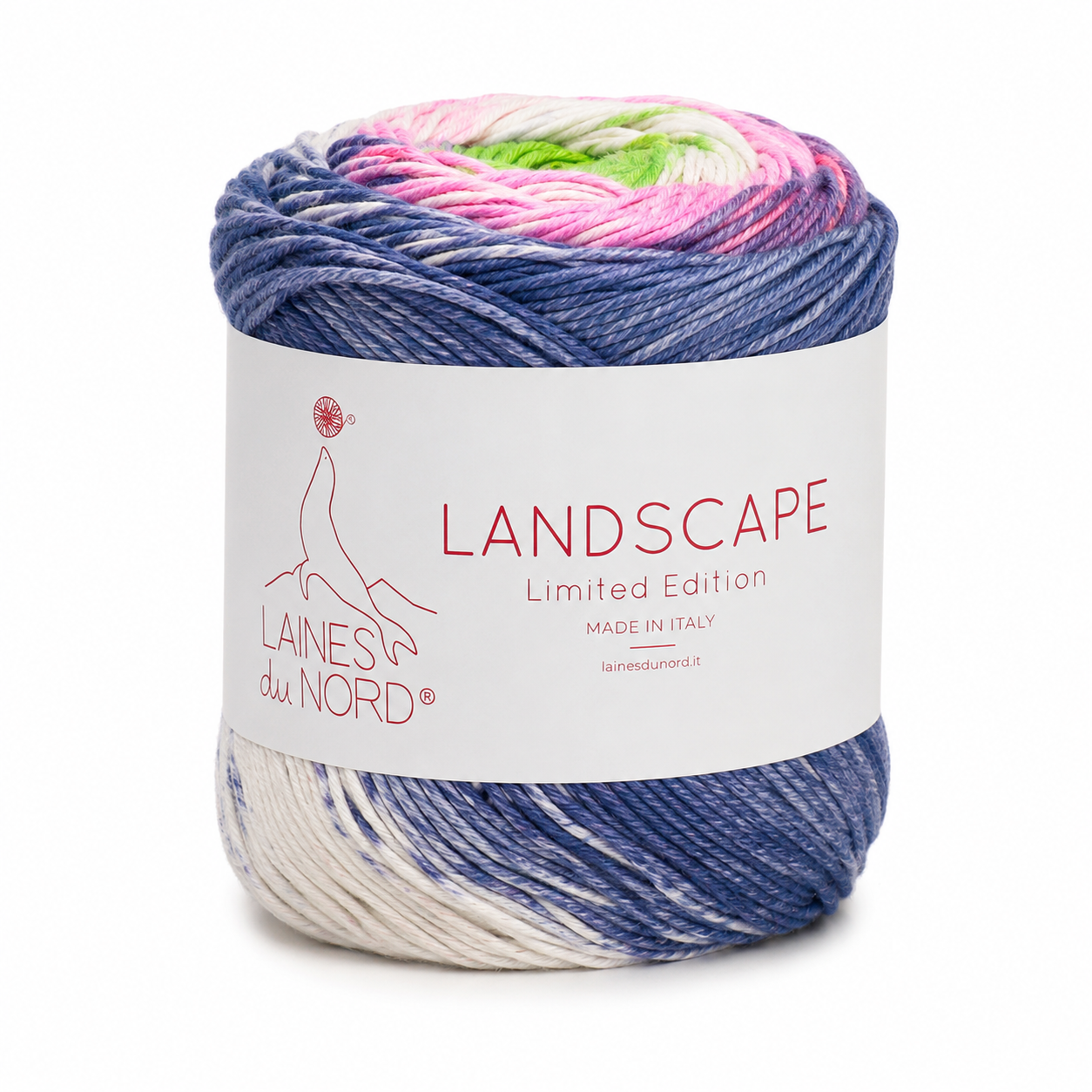Cotone LANDSCAPE - Laines du Nord - Colore: 001 - Viola Verde Fucsia Giallo - by LacariaRicami.Store