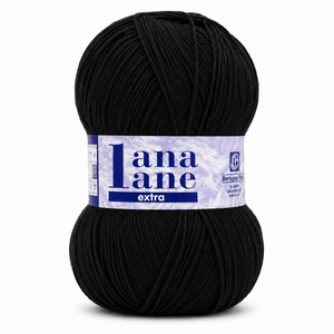 Lana Lane Extra - Bertagna Filati - Colore: 200 - NERO - by LacariaRicami.Store