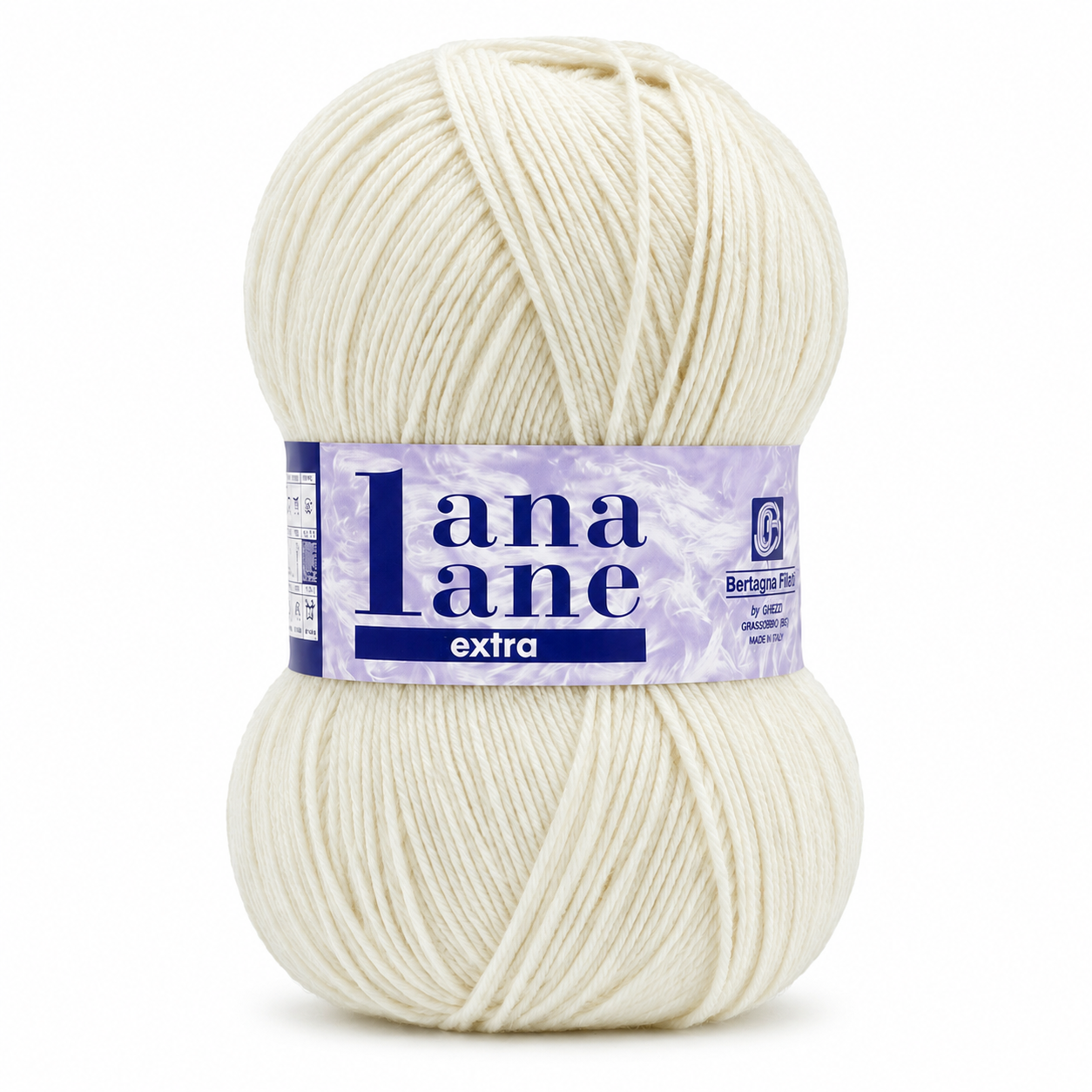 Lana Lane Extra - Bertagna Filati - Colore: 800 - PANNA - by LacariaRicami.Store
